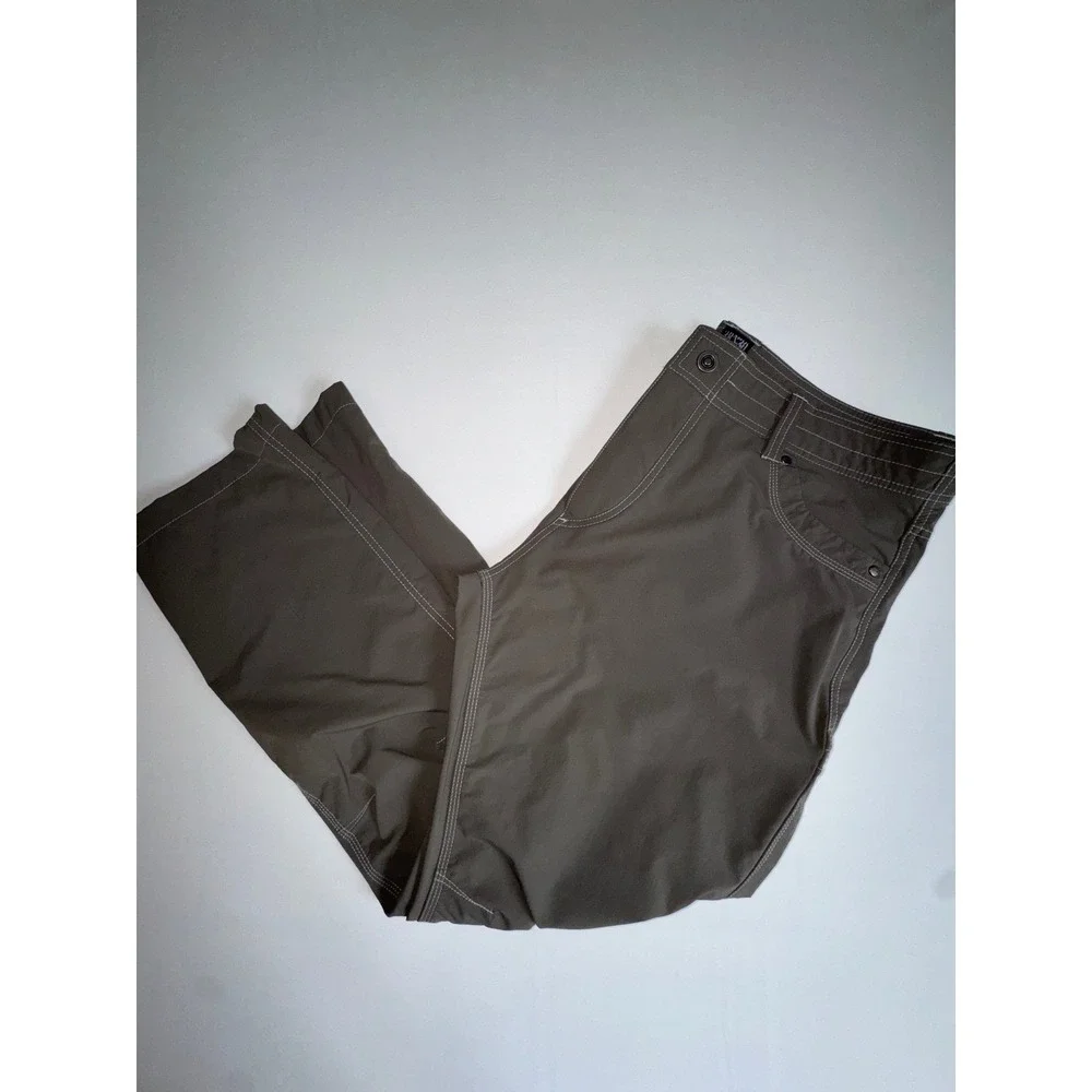 Kuhl Taupe Green Nylon Stretch Mens Hiking Outdoor Trail Utility‎ Pants 38x30